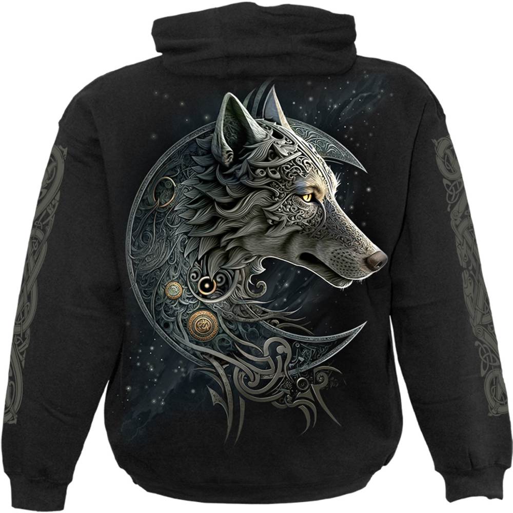 Spiral - Celtic Wolf Sweat à capuche - Noir